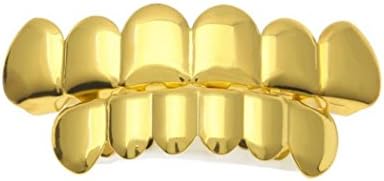 Gold-plated Hip Hop Teeth Cap,Diadia Men Women Tooth Gold-plated Hip Hop Teeth Cap Teeth Grillz Top Bottom Grill Teeth Grills