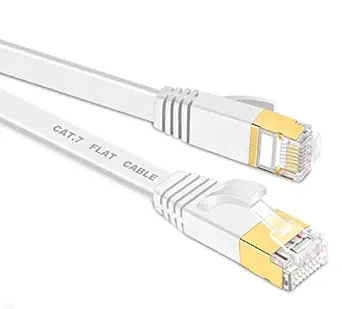 FEDUS Cat7 Ethernet Cable, High Speed Flat RJ45 Lan cable Cable 10 Gigabit 600MHZ Patch/LAN Network Cable to Computer for Gaming, Modem, Router, LAN ADSL (1Meter 3.2 Feet)