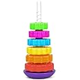 DYOUen Baby Spinning Toy Rainbow Stacking Tower Stackable Spin Gears Sensory Ring Stacker Educational Montessori BPA Free for 12 Months+