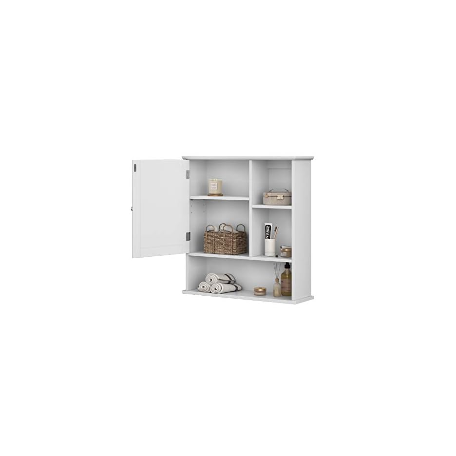 VASAGLE Spiegelschrank fürs Bad, Badschrank, Wandschrank mit
