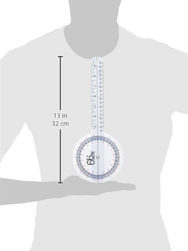 66fit Goniometer, Kunststoff, 30 cm, kalibriertes medizinisches Winkel-Lineal - 4