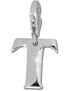SilberDream 925 Sterling Silber Charm Buchstabe T Silber Anhänger für Armband Kette Ohrring FC70T