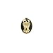 Bead House Plain Border Earclip with 18x13mm Cup 1 Pair Gold Plated