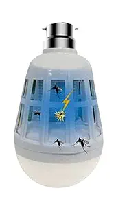 Gitesh Dual LED Lightbulb and Bug Light Zapper & Mosquito Killer LED Bulb LED Bug Zapper Lamp E27 Insect Mosquito Repeller Night Lighting Killing Fly-220V 15W White