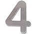 Produktbild Hausnummer (4) Edelstahl 30cm Haustür Kennzeichen Garten Schild Modell ELECSA 0192