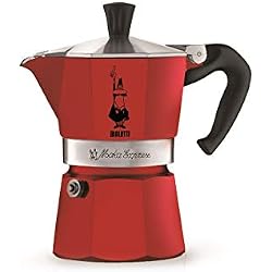 Bialetti 0004942 Moka Colors 3 Tasses Aluminium Rouge 14 x 10 x 17 cm
