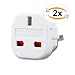 Produktbild Reiseadapter UK auf EU Deutschland, Netz-Stecker Großbritannien England > Euro-Stecker Adapter, Reisestecker GB englisch zu DE deutsch (2X weiß)