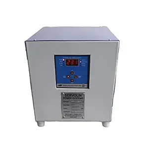 SERVOLIN POWER SYSTEMS 7.5 KVA Mainline Automatic Servo Voltage stabilizer (140v-280v) Single Phase 100% Copper