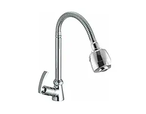 SBD Swan Neck 360 Rotating Shower Tap for Kitchen/Bathroom, Table/Deck Mounted Mounted (Big Flexible Neck & Double Flow) (Table Mounted Soft)