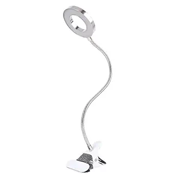 Led Reading Light USB Flexible Book Folding Rechargeable Reading Light with Clip Home Desk Lamp for Books Tattoo Light-dimmer Cold and Warm Light