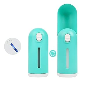 Tarnel Botella de Agua para Mascotas Bebedero Portátil de Viaje para Perros y Gatos Fuente Portátil para Mascotas Capacidad de 300ML