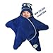 Tuppence and Crumble Star Baby Wrap Cobalt size Medium