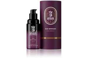 LORD OF THE BEARDS Premium Beard Oil for Men | Oud Epiphany Scented Beard Oil, Beard Moisturizer & Conditioner with Organic Jojoba, Coconut and Argan Oils | Non Greasy Beard Growth Oil - 30 ml
