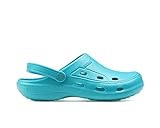  Coqui Damenschuhe 1353 Leichter und bequemer Clog aus antibakteriellem CouqiAirTM EVA, mit Fersenriemchen für perfekten Halt, Türkis (Turquoise), 38