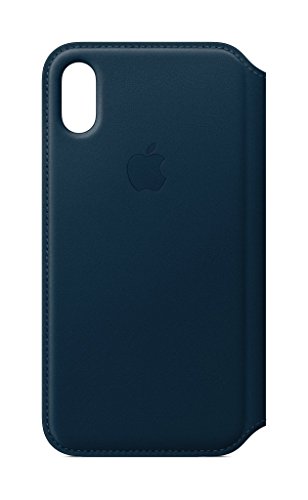 Preisvergleich Produktbild Apple iPhone X Leder Folio, Kosmosblau