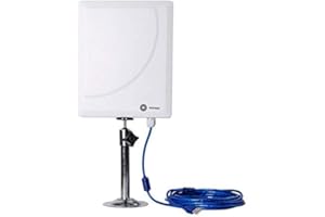 W WONECT Antena WiFi Wonect W6 Panel USB cable 10m AC600 Realtek RTL8811 exterior con 10 metros de cable USB