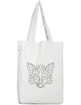 Fox Jutebeutel Stoffbeutel Earth Positive mit Polygon Fuchs Motiv