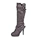 Produktbild Yesmile Damen Schuhe Herde Stiefel Frauen Elegant Soldie Stickerei Stiefel Lange Herbst Winter Mode Stiefel Damen mit Absatz Schuhe High Heel Freizeit Schuhe