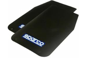 QSWEET MSA Paraspruzzi esterni stile auto da rally, neri, confezione da 4, misura universale