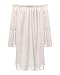 ZANZEA Women's Sexy Summer Casual Chiffon Long Sleeve Off Shoulder Beach Mini Top Dress White 2XL