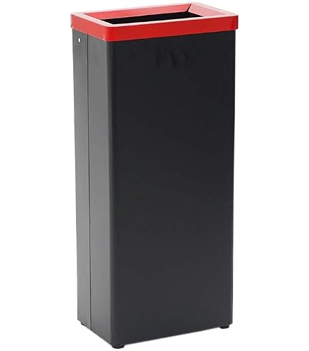 Jofel Pattumiera Murale In Acciaio Inox – 25 Litri, Satinato, Rimovibile, Per Interni Ed Esterni, Dimensioni 420x372x160 Mm