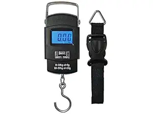 JELLEX Weighing Digital Heavy Duty Portable, Hook Type with Temp, 50Kg Scale (Multicolour)