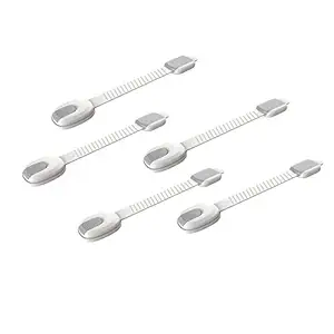 Babysafehouse 5 Piece Safety Cabinet Latch with Strong Tape for Kids Protection (Grey)