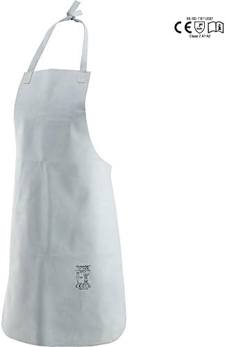 White Apron Soldering Iron Crust Beef 60 x 90 cm Laces Closure anticalore Welding protection DPI Jobsite Workshop Warehouse Industry
