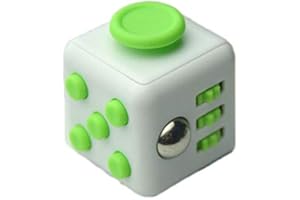 AIBULO Cool Fidget Cube Vinyl Desk Toy Children Desk Toy Adults Stress Relief Cubes (Green/White)