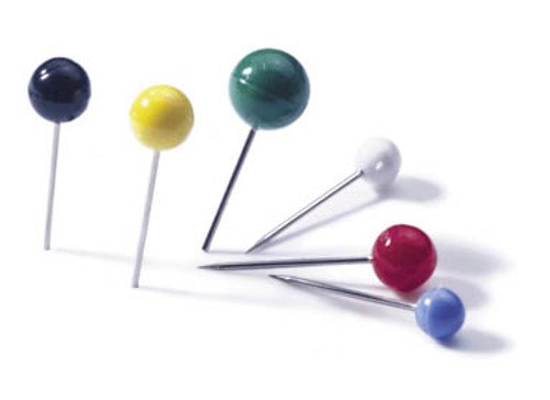 Durable 192400 - Chinchetas de cabeza redonda  colores variados  100 unidades 