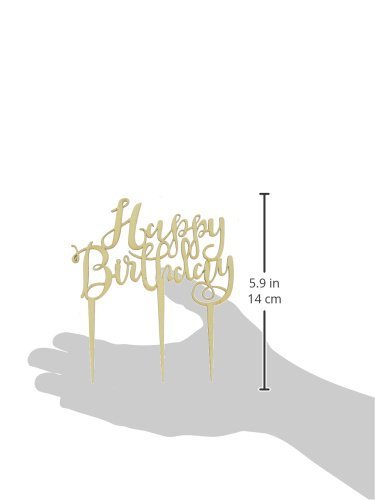 Boho – Happy Birthday Wooden Cake Topper - 2