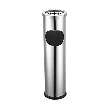 ashtray bin standing cigarette outdoor steel stand rubbish stainless dust dustbin sl chrome