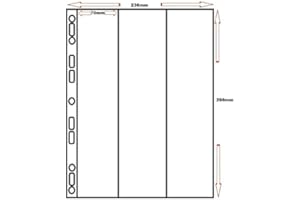 WESTGATE SUPPLIES Cosmic/Réplication Marque-page Collectors manches – 3 Poche verticale, 70 mm x 293 mm