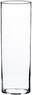 INNA-Glas Cylindrical glass vase SANSA, transparent, 20"/50cm, Ø 7.5 / 19cm - Large floor vase/Lantern glass