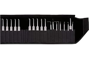 Multipick ELITE 19 - Kit di grimaldelli Maestro Lockpicking kit lucchetti e chiavistelli - Set di chiavi passano ovunque principiante e pro 19 pezzi - Made in Germany - Spessore 0,4 e 0,6 mm