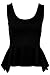 Produktbild Fantasia Boutique Damen Ärmellos Stretch Rüsche Shift Schößchen Reißverschluss Bodycon Damen Top - Schwarz, M/L EU 40/42