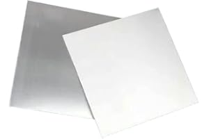 VIGAN 1 pièces 100X100MM haute pureté feuille d'étain plaque d'étain Sn≥99.99% feuille d'étain peau d'étain disponible laboratoire scientifique plaque de tôle (Thickness 0.05MM)