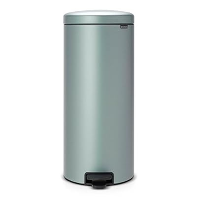 Brabantia 114564 Poubelle à Pédale Newicon avec Seau en Plastique, 30 L - Menthe Métallique