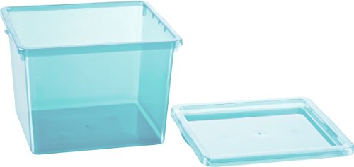 Kigima Basic Box 3l 5er Set Ordnungssystem Aufbewahrungsbox Aqua-Mix blau, türkis, lavendel - 3