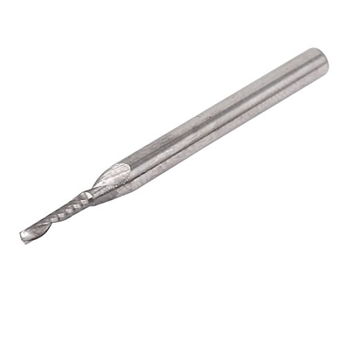 sourcingmap® 1/8-inch Schaft 1.5mmx7mm Einzeln Schneide Spiralbohrer Schaftfräser CNC Fräserwerkzeug