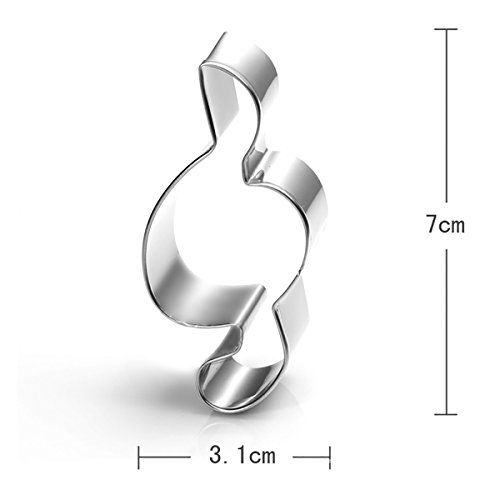 Ausstecher, Profer Plätzchen Keks Kuchen Ausstechform Starter-Set ( 6 Stück ) aus rostfreiem Edelstahl (Musik) - 6