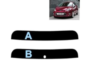 TINTCOM.COM Sun Visor Strip for Fiesta 3-Door 2008-2012 Tailored Tint Film (20% Black, A)