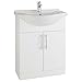 Produktbild Essential Shopping Kartell Impakt Schrank mit Waschbecken Modernen Waschkommode Boden Stehend weiß, Holz, weiß, 550mm x 300mm White