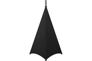 WANGCL Custodia per Altoparlante per Altoparlante treppiede Scrim Stand Gonna DJ Bag Copertura a 360 Gradi per Illuminazione degli Altoparlanti con Borsa portaoggetti (Nero) 1 Confezione da 1