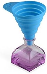 MFEIR New Mini Silicone Gel Foldable Collapsible Style Funnel Hopper Kitchen Tool (Color Multicolor,Light Blue