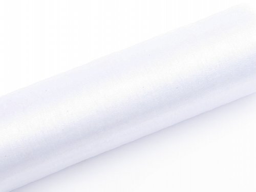 SiDeSo® Organza Rolle 9m x 48cm Stoff Hochzeit Tischläufer Deko Floristik (weiß)