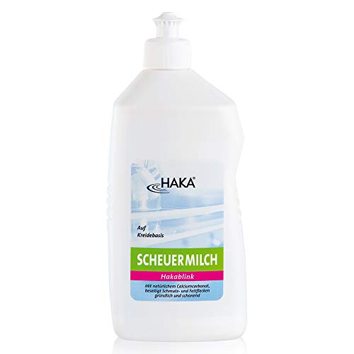 HAKA Scheuermilch I 750 ml I Reiniger für Küche, Bad, WC & Haushalt I Schmutz und Kalk entfernen I Materialschonendes Scheuermittel