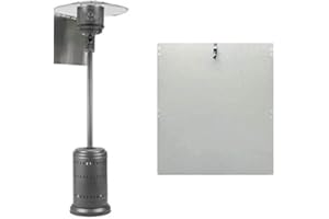 ISAKEN Schermo Riflettente per riscaldatore da Esterno, Patio Riscaldatore Pieghevole Riflettore Scudo per Gas Naturale E Propano Tavolo Piano Patio Riscaldatore, 1PCS/3PCS