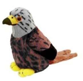 Wild Republic Birds 13-16cm RSPB Kite with Real Bird Calls Plush (Red