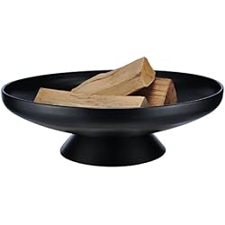 Jardinion Foyer de qualité 59cm, Noir Intense, Acier Massif, résistant au feu, Bois, Camp Terrasse, Jardin Noir STK